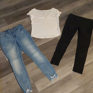 90s Y2K Style Cream shortsleeve metallic Cutout  top blouse shirt